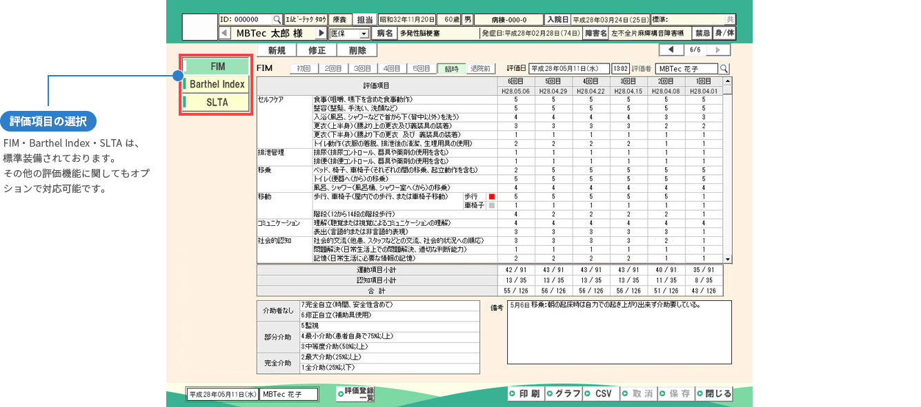 評価画面