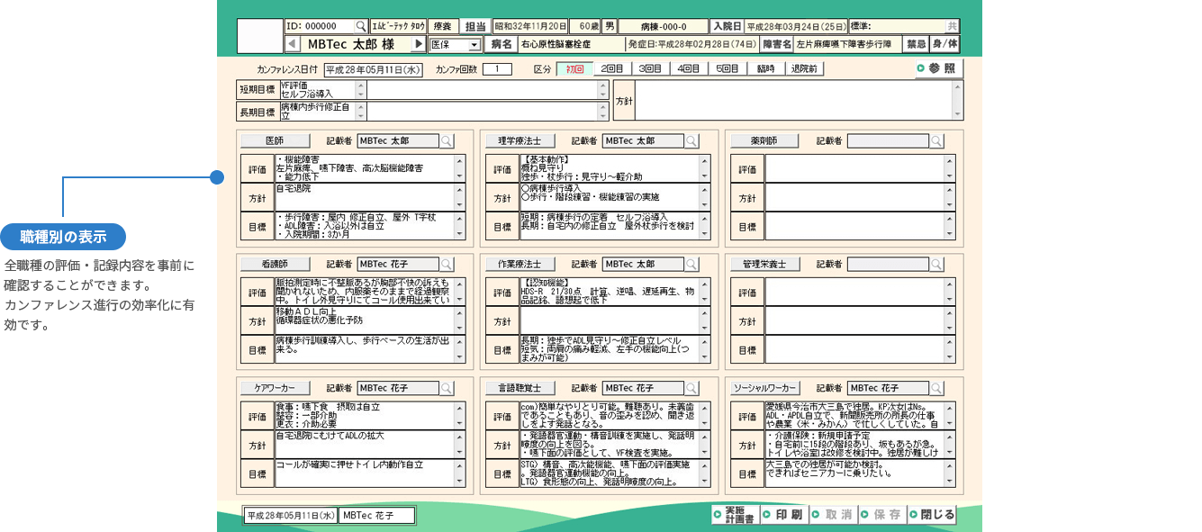 カンファレンス画面